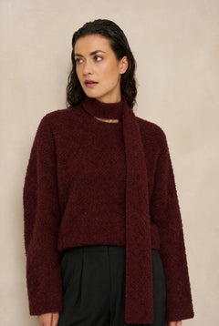 Jumper Kira - Relaxed Knit | Burgundy