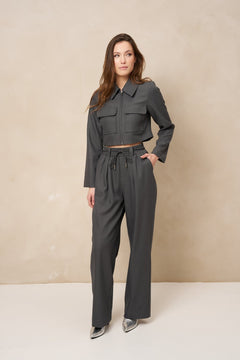 Pant Kela - Pleated Tailored | Anthracite