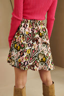 Jupe Ashlyn | Impression Ikat botanique