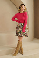 Jupe Ashlyn | Impression Ikat botanique