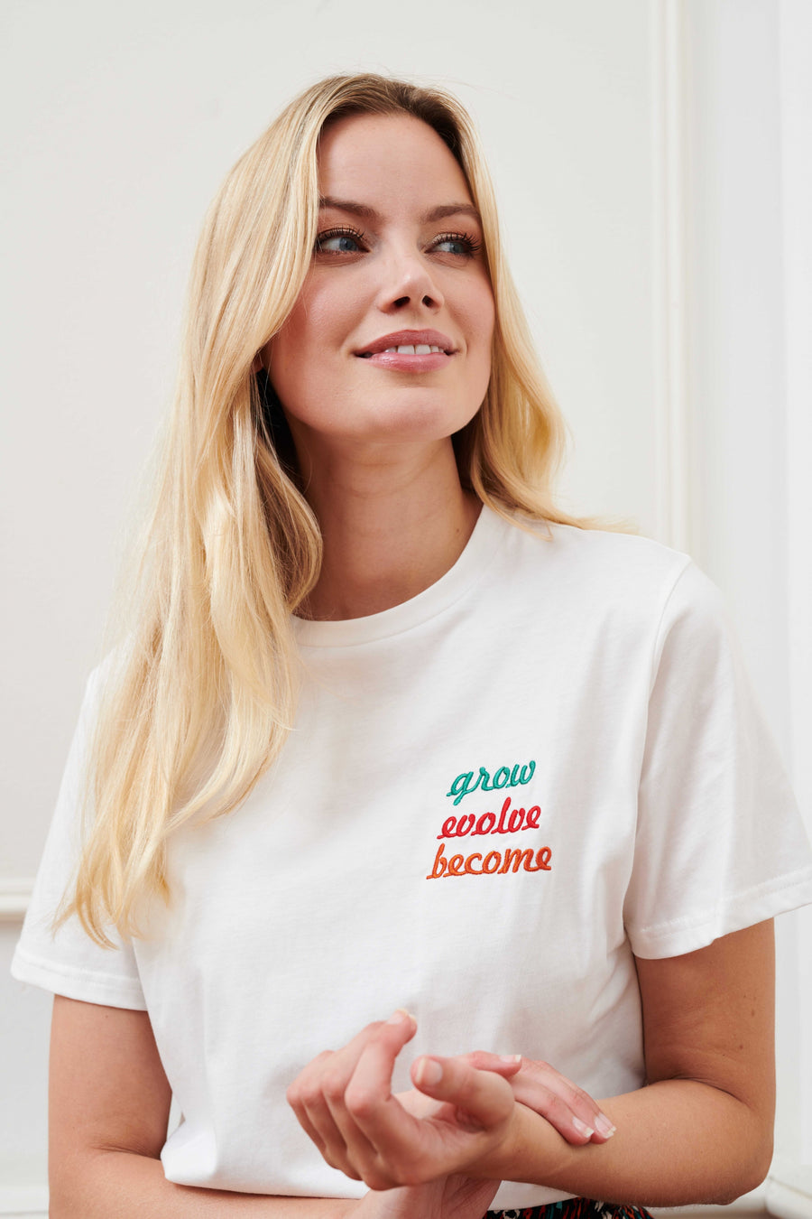 T-shirt Sauge | Blanc