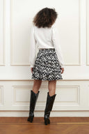 Jupe Ashley | Impression noir/blanc