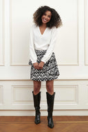 Jupe Ashley | Impression noir/blanc