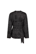 Top Hazel | Imprimé lignes Lofty