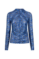 Top Ilona | Blue snake print