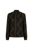 Top Karin | Green leaves print