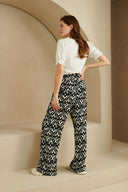 Broek Novalee | Black / white print