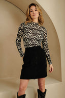 Haut Lindi | Impression noir/blanc