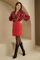 Blouse Livie | Heart ikat print