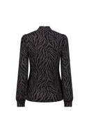 Top Maren | Imprimé zèbre gris