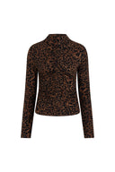 Haut Margaret | Imprimé panthère marron