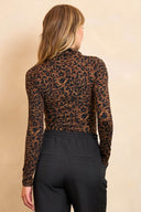 Top Margaret | Brown panther print