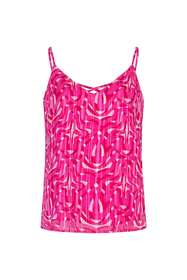 Top Viviana | Pink Swirl Print