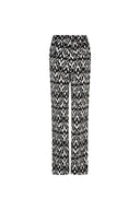 Trousers Novalee | Black / white print