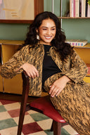 Jacket Maria | Feathers print