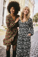 Robe Rayne | Aztèque rose vert