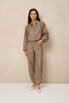 Broek Janne - Balloon Uni PU | Taupe