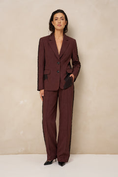 Pant Koya - Lace Tape | Burgundy