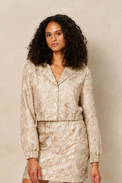 Jacket Helja - Fancy Jacquard | Cream
